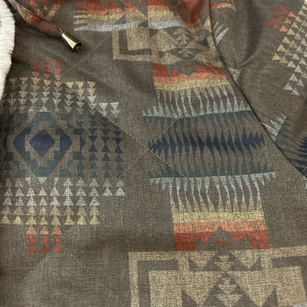 PENDLETON Reversible Fur Lined Coat Southwestern … - image 8